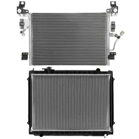 13728667 Valuezone-autoparts Aluminum Radiator And Ac Condenser Cooling Kit Fits Toyota Tacoma 1995-2004