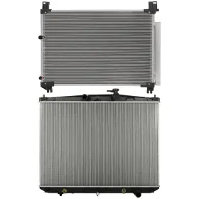 13728711 Valuezone-autoparts Aluminum Radiator And Ac Condenser Cooling Kit Fits Toyota Highlander 2014-2016