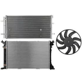 13750266 Valuezone-autoparts Electric Radiator Condenser Cooling Fan Kit Fits Audi A4 Quattro 2013-2016