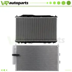 Civic1.8l Vap-autoparts Ic837825l For 2006 2007-2011 Honda 2.0l Aluminum Radiator And Condenser Assembly