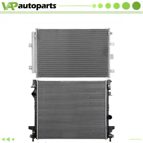 Ic844025l Vap-autoparts For 19-21 Ford Edge Lincoln Nautilus Aluminium Radiator And Condenser Cooling Kit