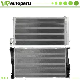 Ic848084l Vap-autoparts For 2007 2008-2011 Bmw 335i Aluminium Radiator And Ac Condenser Cooling Assembly