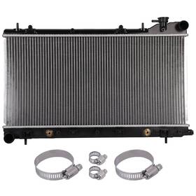 Vaultpro 13558997 Radiator With Universal Oil Hose Clamps Kit For 1999-2001 Subaru Impreza 2.2l