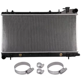 13558997 Vaultpro Radiator With Universal Oil Hose Clamps Kit For 1999-2001 Subaru Impreza 2.2l