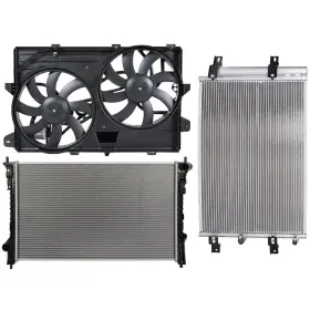 13583141 Vaultpro Radiator Condenser Cooling Fan Kit For 2007-2010 Ford Edge Lincoln Mkx 3.5l