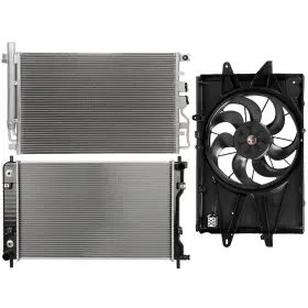 13649434 Vaultpro Radiator Condenser Cooling Fan Kit For 10-15 Chevrolet Equinox Gmc Terrain 2.4l