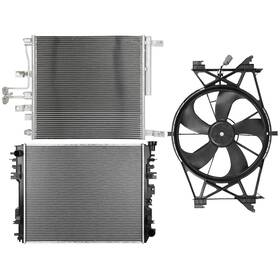 Vaultpro 13649452 Electric Radiator Condenser Cooling Fan Kit For Ram 1500 2013 2014 2015 16-2018