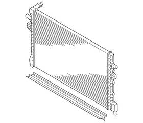Volkswagen 5q0-121-251-hn Genuine Auxiliary Radiator