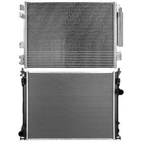 Wellstorehere 12689620 For 2011 2012-2019 Dodge Challenger Aluminum Radiator And Ac Condenser Cooling Kit