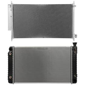 Wellstorehere 12708101 For Gmc P3500 1996-1997 4.3l V6 Aluminum Radiator And Ac Condenser Cooling Kit