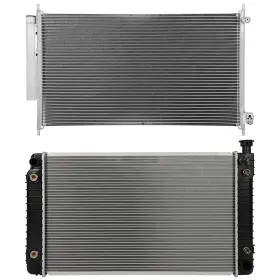12708101 Wellstorehere For Gmc P3500 1996-1997 4.3l V6 Aluminum Radiator And Ac Condenser Cooling Kit