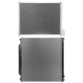 Wellstorehere 12708120 For 2000 2001-2005 Ford Excursion Aluminum Radiator And Ac Condenser Cooling Kit
