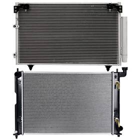 Wellstorehere 12708137 For Scion Tc 2005-10 2.4l 2362cc L4 Aluminum Radiator And Ac Condenser Cooling Kit