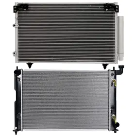 12708137 Wellstorehere For Scion Tc 2005-10 2.4l 2362cc L4 Aluminum Radiator And Ac Condenser Cooling Kit