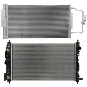 12711840 Wellstorehere For Chevrolet Impala Limited 14-16 Aluminum Radiator And Ac Condenser Cooling Kit