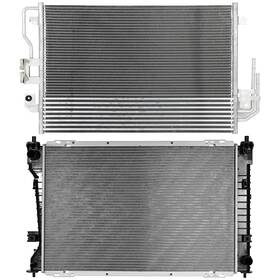 Wellstorehere 12711850 For 2009-2011 Mercury Mariner 2.5l L4 Aluminum Radiator And Condenser Cooling Kit