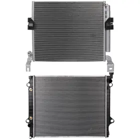 12711866 Wellstorehere For Toyota Tacoma 2012 2013-2015 Aluminum Radiator And Ac Condenser Cooling Kit