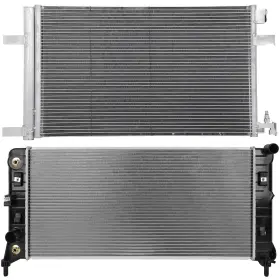 12716753 Wellstorehere For Chevrolet Impala 2014-2016 3.6l Aluminum Radiator And Ac Condenser Cooling Kit