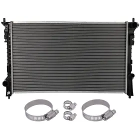 12832146 Wellstorehere Radiator For 2008-2013 Ford Taurus &2009-2012 Flex With Oil Hose Clamps Kit