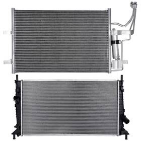 Wellstorehere 12888485 Aluminum Radiator And Ac Condenser Cooling Kit For Mazda 3 2004 05-2009 2.3l 2.0l