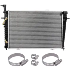 12910149 Wellstorehere Radiator For 2005-2009 Hyundai Tucson 2.7l 2656cc V6 With Oil Hose Clamps Kit
