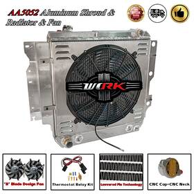 Work 117yfz Radiator Shroud Fan Relay Kit For 1987-2006 1999jeep Wrangler Yj Tj Aluminum