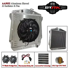 484yfz Work Radiator And Shroud Fan Relay Fit 1943-1948 Chevy Bg/bl/bn/dj/dp/dr V8 Mt