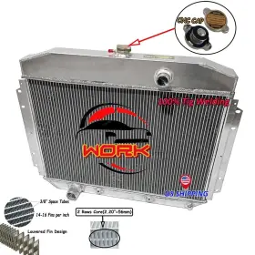 853y-1961-1964 Work F-350 2 Row Aluminum Radiator Fit 1961-1964 Ford F100 F250 F350 Series Truck Pickup V8