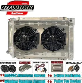 937yfz Work Radiator Shroud Fan For 1980-1984 Ford F150 F250 F350 Bronco 5.0l 5.8l 7.5l V8