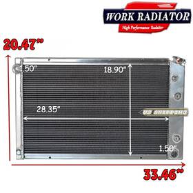 Work Radiator-1201 Aluminum Radiator For 73-87 Chevy C/k C10 C20 C30 K10 Pickup V6 V8 Gas 2 Row 716