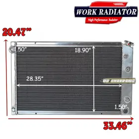 Radiator-1201 Work Aluminum Radiator For 73-87 Chevy C/k C10 C20 C30 K10 Pickup V6 V8 Gas 2 Row 716