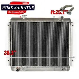 Radiator-122py3 Work H-25.7 Inch Aluminum Radiator For Toyota Tacoma Pickup 95-2004 2.4 2.7 3.4l V6 At Mt