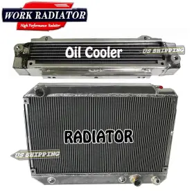 Radiator-310 Work Aluminum Radiator&oil Cooler For 71-81 72 1980 Mercedes Benz R107 C107 450sl/slc