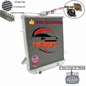 2-rows Work Tr4a 1965-1968 Aluminum Radiator For Triumph 1967 1966 2.1l I4 Manual