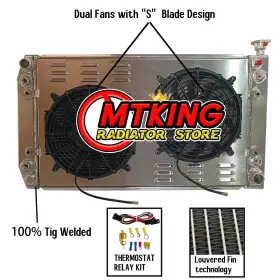 158pyfz1-us Wrcrad Radiator Shroud Fan Fit Truck 1988-1999 Chevy Gmc C/k 1500 2500 3500 5.7l V8 W