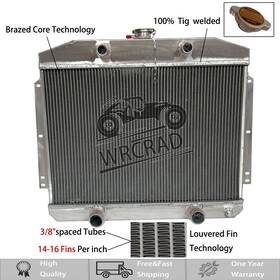 Wrcrad 1949-1951 V8 2-row Full Aluminum Radiator For 1950 Mercury With Flathead 4.2l Mt