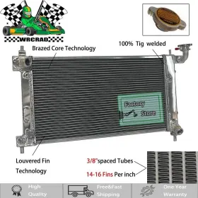 2428 Wrcrad 2003-2008 1.8l #2428 Radiator For 2004 2005 Toyota Corolla Matrix Pontiac Vibe