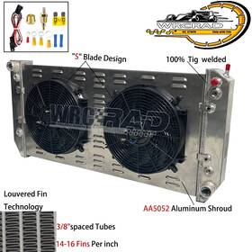 Wrcrad 2003-2009 C4500 C5500/c6500 Radiator And Shroud Fan For Chevy Kodiak Gmc Topkick C5500 C6500