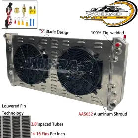 C5500 Wrcrad 2003-2009 C4500 C5500/c6500 Radiator And Shroud Fan For Chevy Kodiak Gmc Topkick C6500