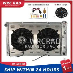 221yfz Wrcrad Radiator With Shroud Fan For 1968-73 Chevy Chevelle Impala 71-90 Caprice Cc161