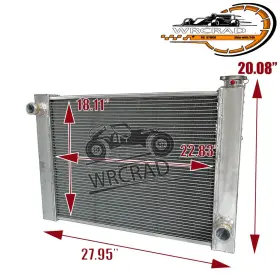 Wrcrad 28 19 X3 Aluminum Racing Radiator Inch X19 For Chevy Gm Sbc Bbc High Performance Universal
