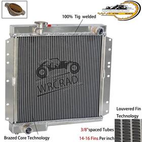 Wrcrad 74-84 Bj40 Bj42 All Aluminum Radiator Fit 1974-1984 Toyota Land Cruiser Diesel Engine
