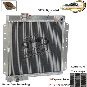 Bj42 Wrcrad 74-84 Bj40 All Aluminum Radiator Fit 1974-1984 Toyota Land Cruiser Diesel Engine