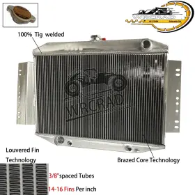 Kks1585 Wrcrad Aluminum Radiator Fit 1980-1991 90 Jeep Grand Wagoneer J10 J20 Cherokee 5.9l V8