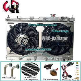 Wrcrad Radiator-062 Relay Fan Shroud Radiator For 1994-2001 00 Acura Integra Ls Gs Rs L4 1.8l At/mt