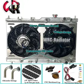 Radiator-062 Wrcrad Relay Fan Shroud Radiator For 1994-2001 00 Acura Integra Ls Gs Rs L4 1.8l At/mt Radiator-062 Wrcrad Relay Fan Shroud Radiator For 1994-2001 00 Acura Integra Ls Gs Rs L4 1.8l At/mt