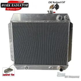Radiator-1020 Wrcrad Aluminum Radiator For 1950-1954 Chevrolet Bel Air Ls Swap 3.5l 3.8l 3.9l L6 2row