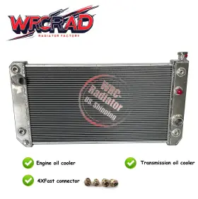 Radiator-1235 Wrcrad Aluminum Radiator For 1988-1994 Chevy S10 Blazer Gmc Jimmy S15 Sonoma 4.3l V6 At