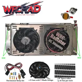 Radiator-158 Wrcrad At Radiator&shroud Fan For 1988-2000 99 Chevy/gmc C/k Series Truck 5.7l-7.4l V8