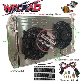 Radiator-158py Wrcrad For 1988-1999 Chevy Truck Gmc C/k C1500 C2500 C3500 5.0 5.7l Radiator&shroud Fan